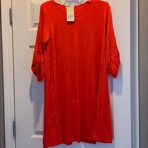 Orange Cotton Dress